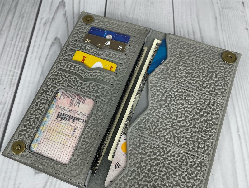 Gray Leather Wallet