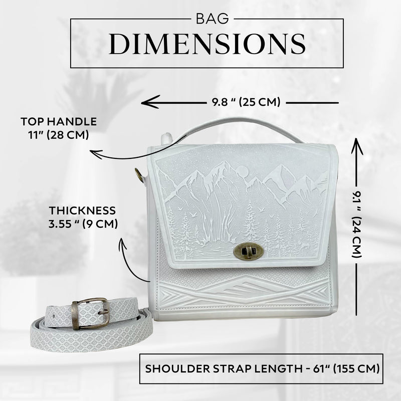 White Leather Satchel Bag