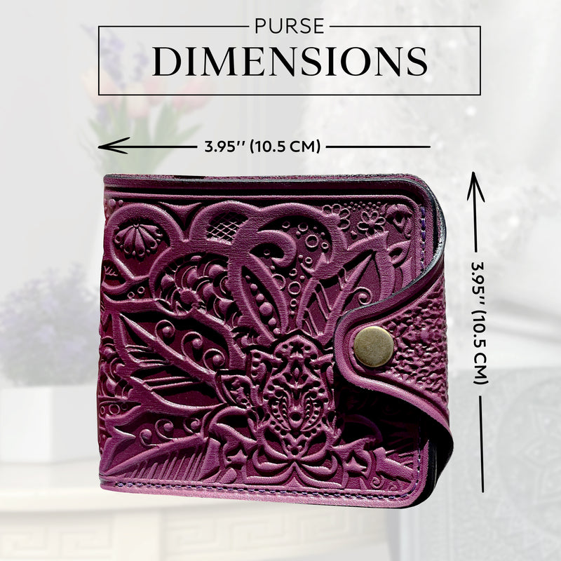 Purple Leather Wallet