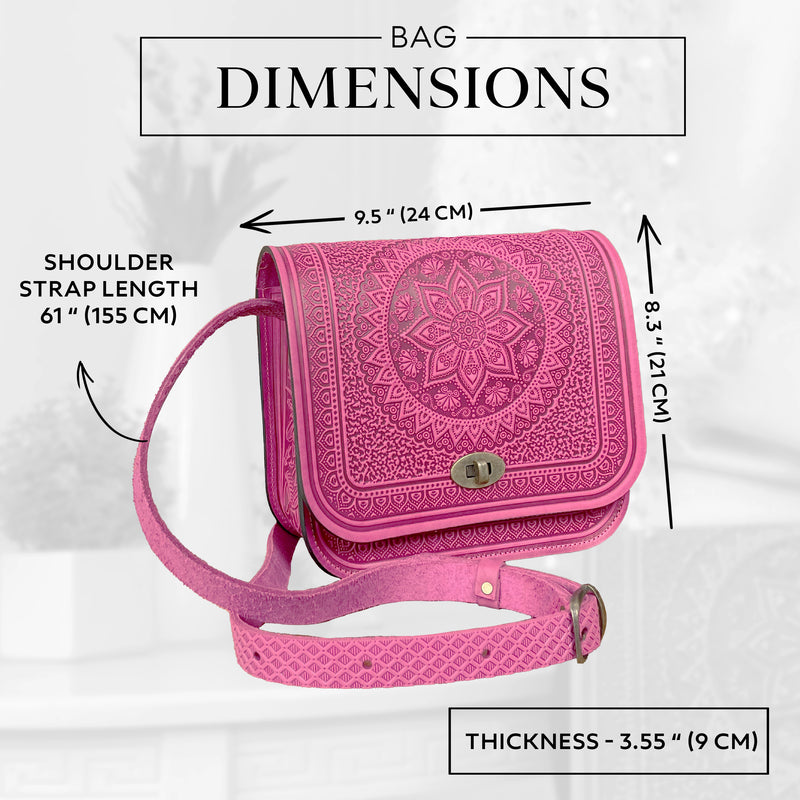 Pink Leather Shoulder Bag