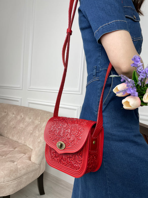 Red Leather Handbag