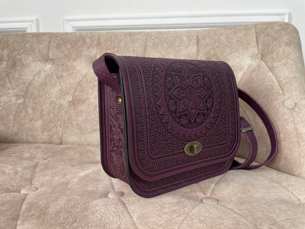 Purple Leather Bag