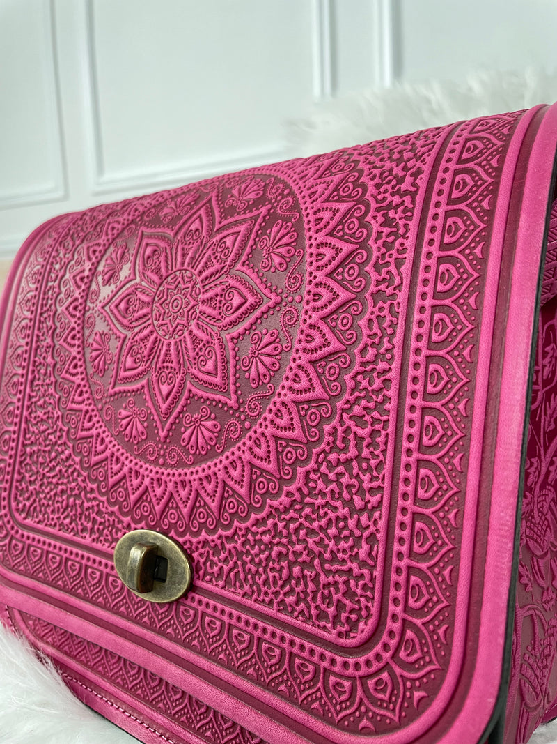 Pink Leather Shoulder Bag