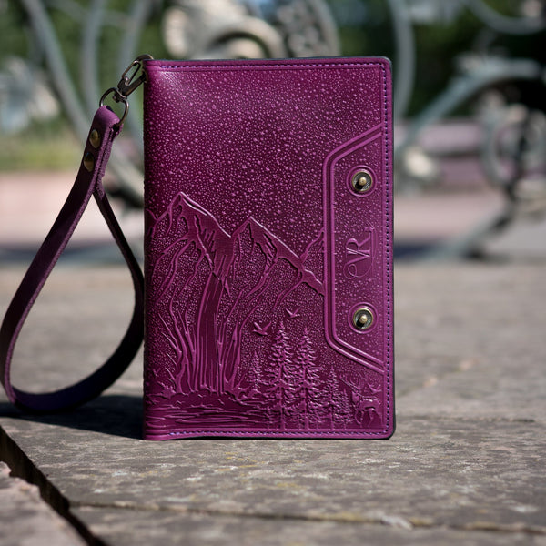 Violet Leather Men Purse