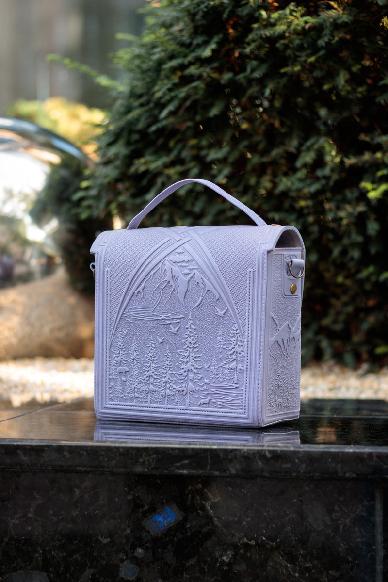 Lavender Women Leather Shoulder Bag