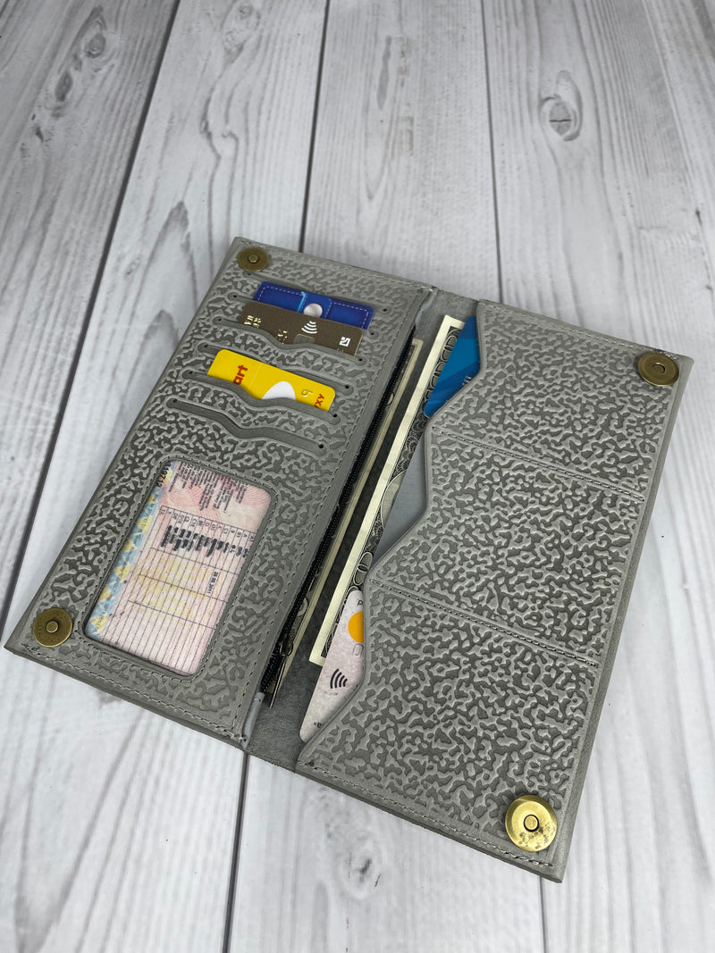 Gray Leather Wallet