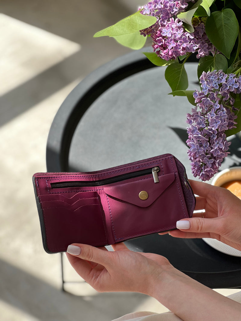 Purple Leather Wallet