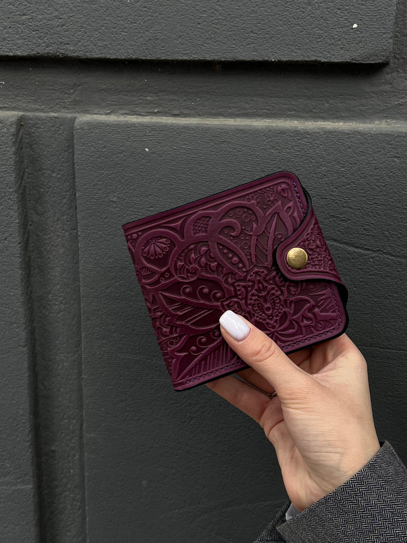 Purple Leather Wallet