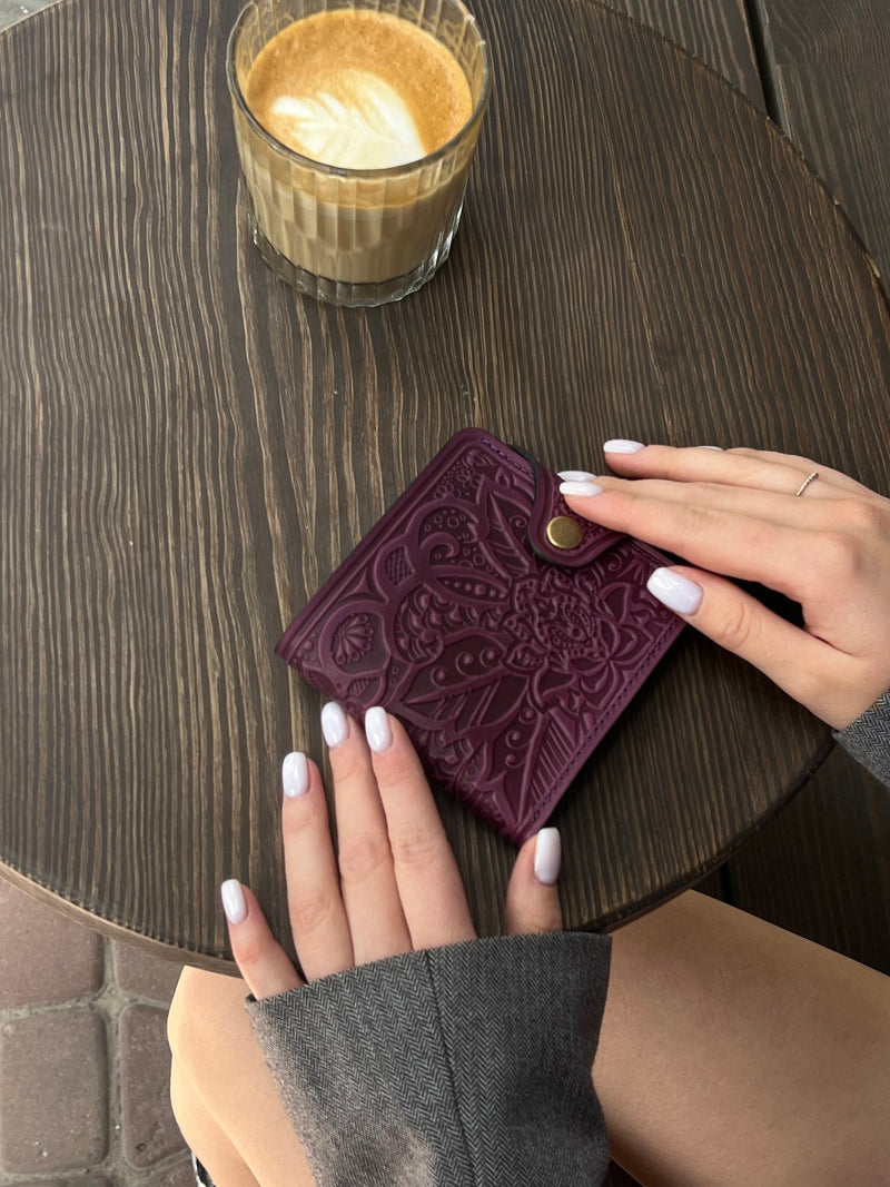 Purple Leather Wallet