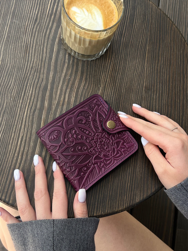 Purple Leather Wallet