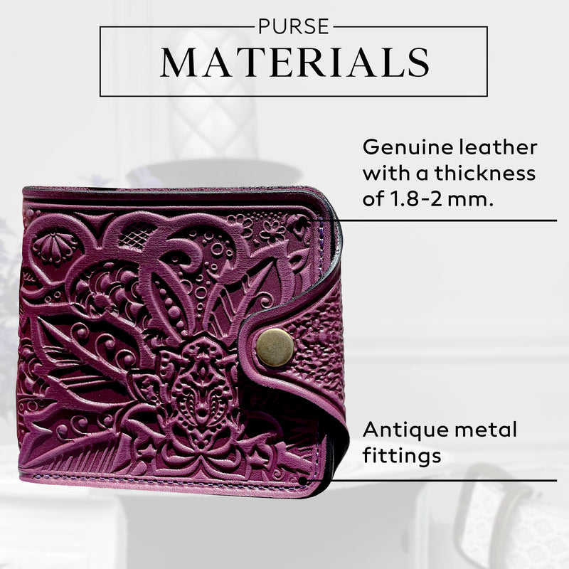 Purple Leather Wallet