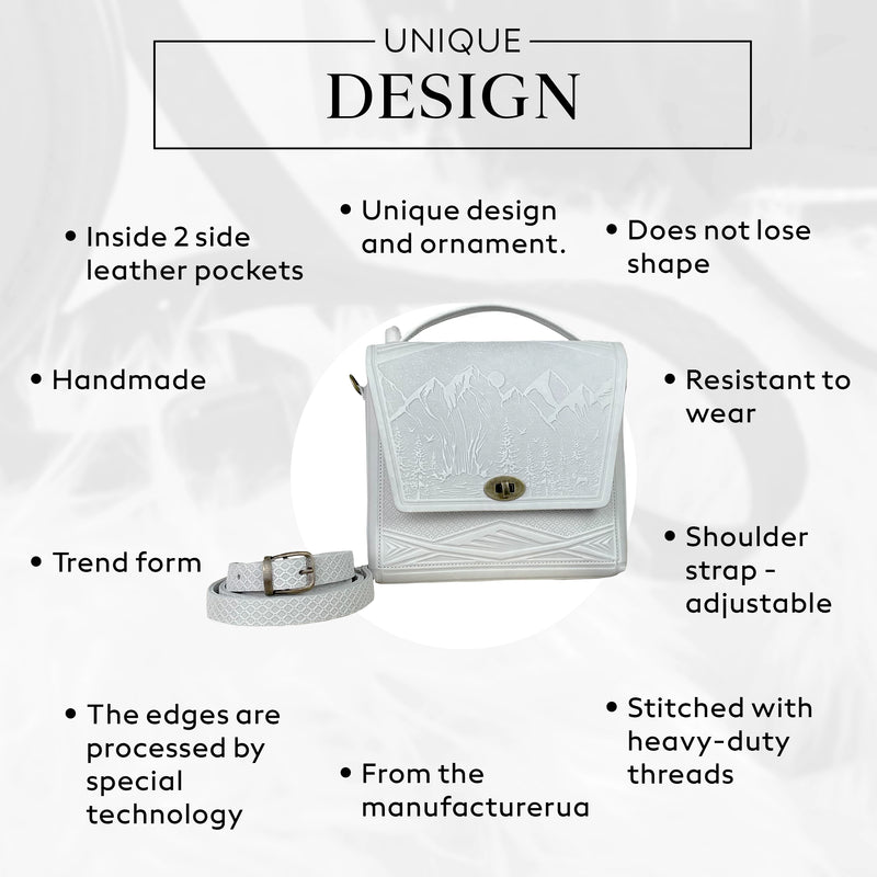 White Leather Satchel Bag