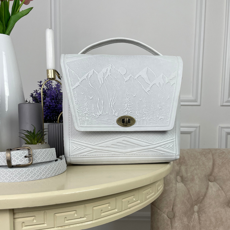 White leather satchel handbags sale