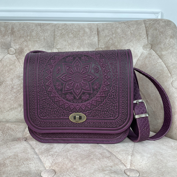 Purple Leather Bag