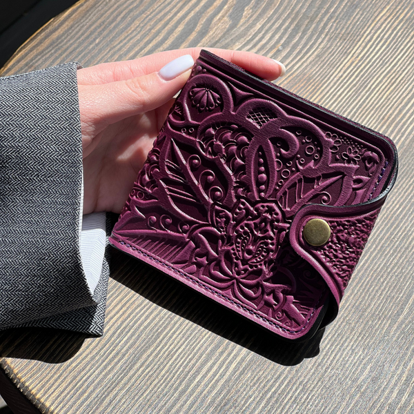 Purple Leather Wallet