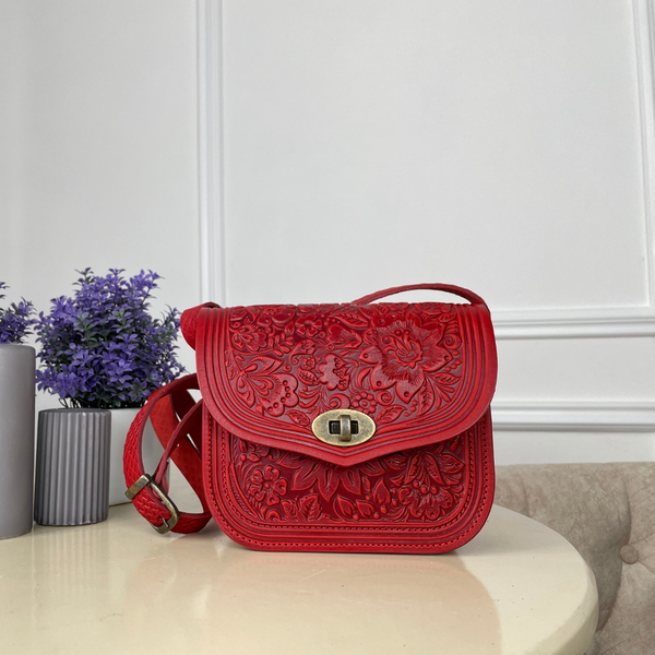 Red Leather Handbag